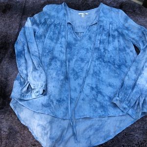 Amuse Society blouse in beautiful cloudy blue color.
